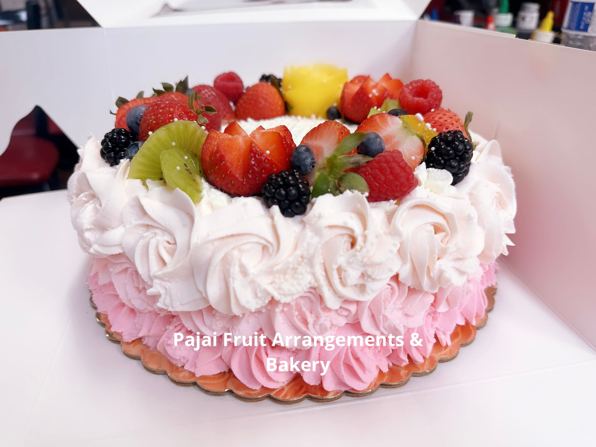 #209/ 8” strawberry fruit filled