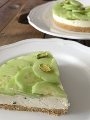 Cheesecake concombre et fromage frais