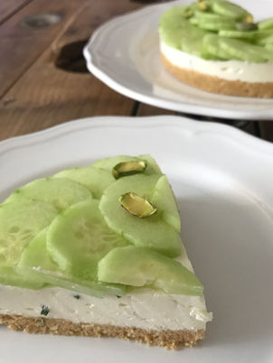 Cheesecake concombre et fromage frais
