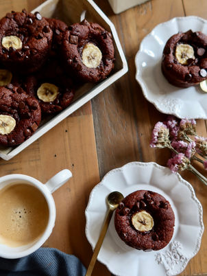 Mini banana bread au chocolat sans gluten