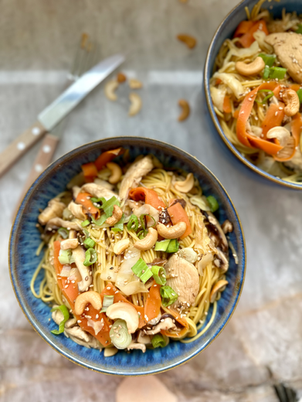 Nouilles sautées au poulet