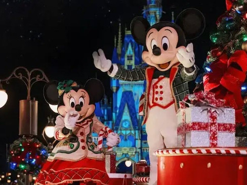 Mickey's Once Upon a Christmastime Parade.