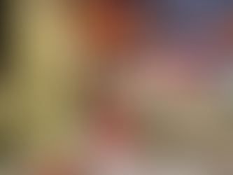 Festive winter scene with snow-covered trees, a wooden bench, red sled, wrapped gifts, and a backdrop of snowy village houses at night.