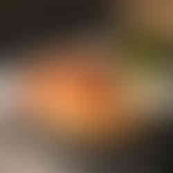 custard looking dessert covered with blueberries in a white serving dish