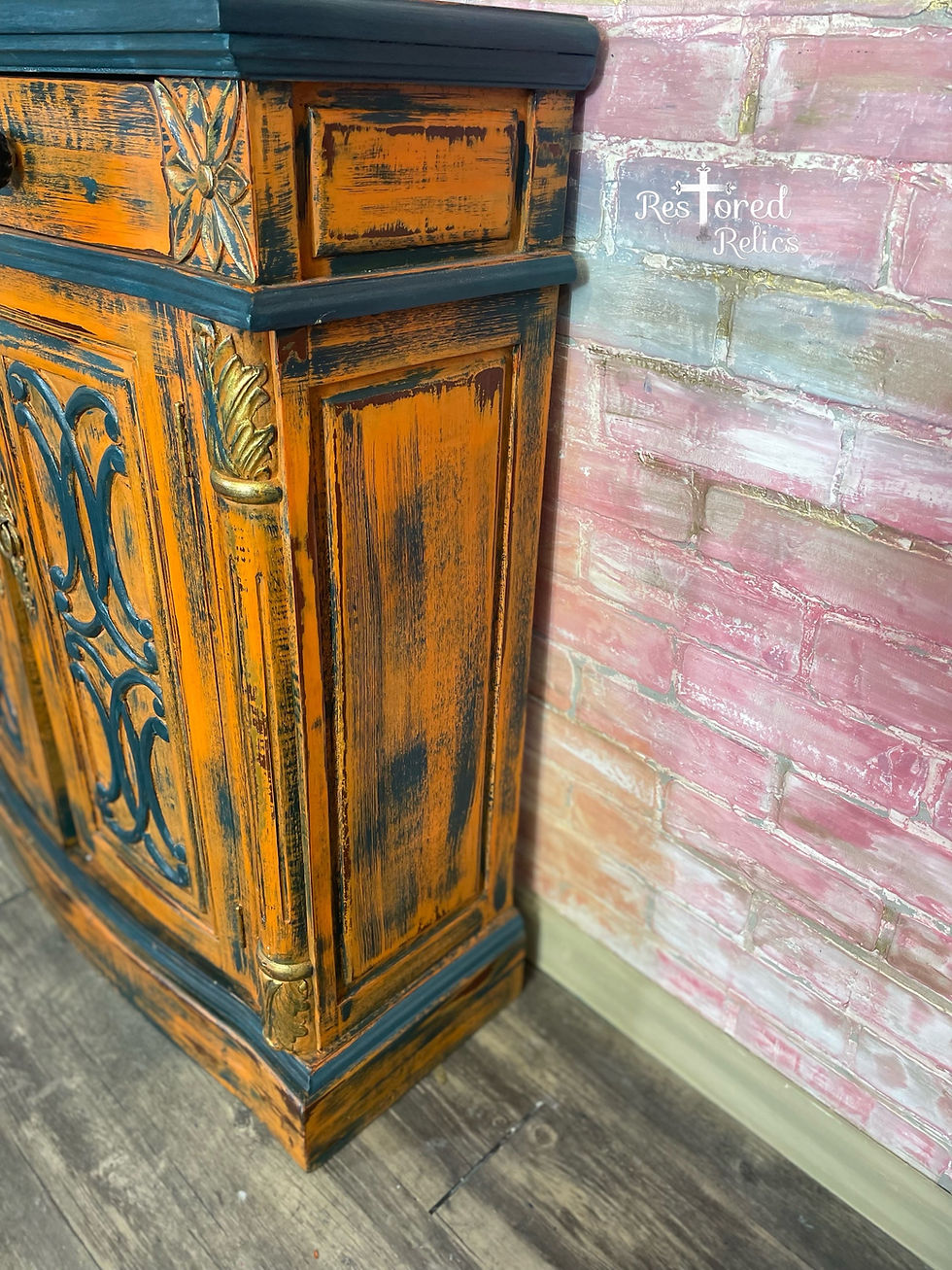 Thumbnail: Boho Serpentine Accent Cabinet