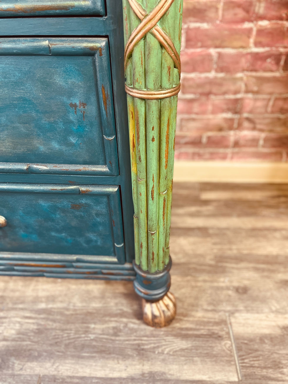 Thumbnail: Large Gorgeous Tropical Dresser with Mirror 🌴