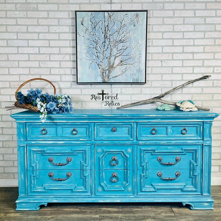Beautiful Thomasville light blue Dresser/ Buffet | Restored Relics Beautiful Thomasville light blue Dresser/ Buffet | Restored Relics