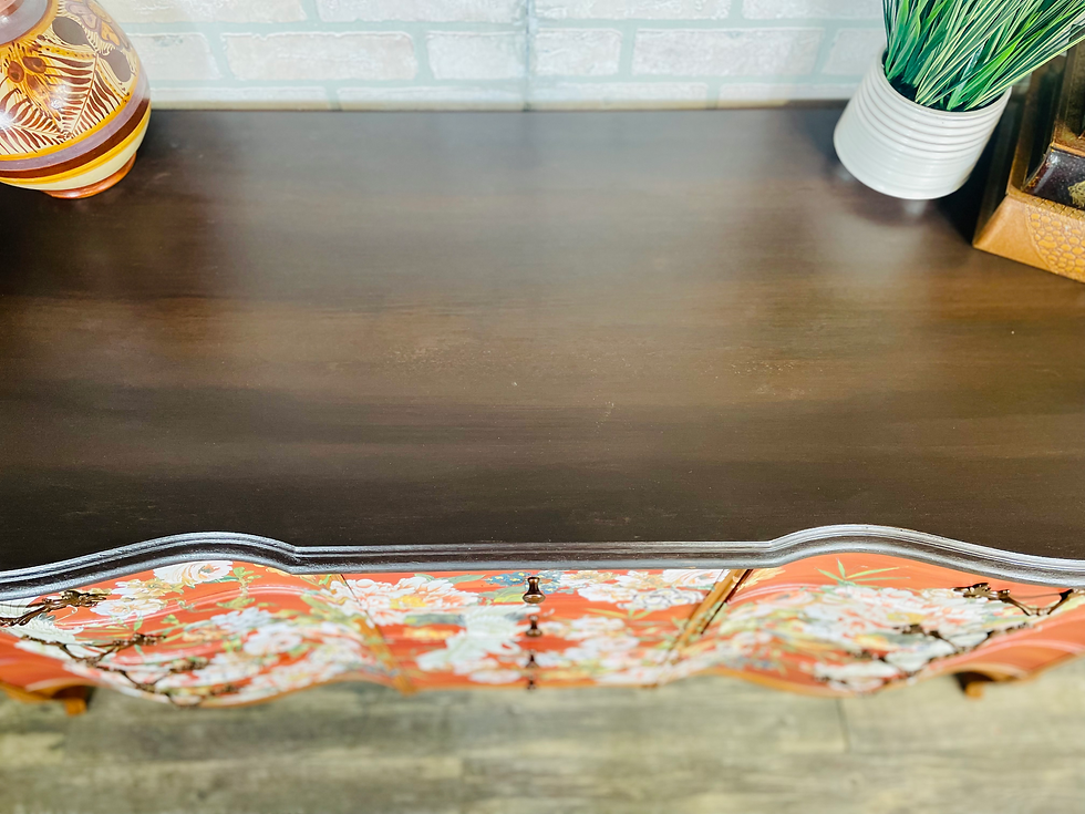 Thumbnail:  Serpentine Floral Vintage Dixie “ 12 drawer dresser 