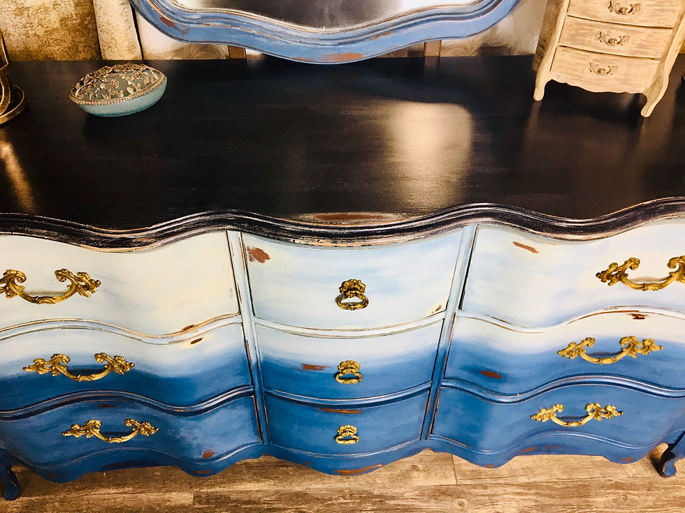 Thumbnail: Coastal Blues Serpentine Dresser 