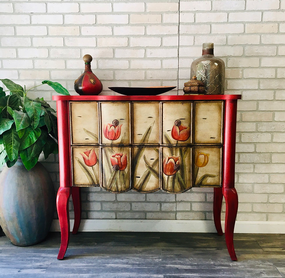 Beautiful Serpentine Tulip Cabinet
