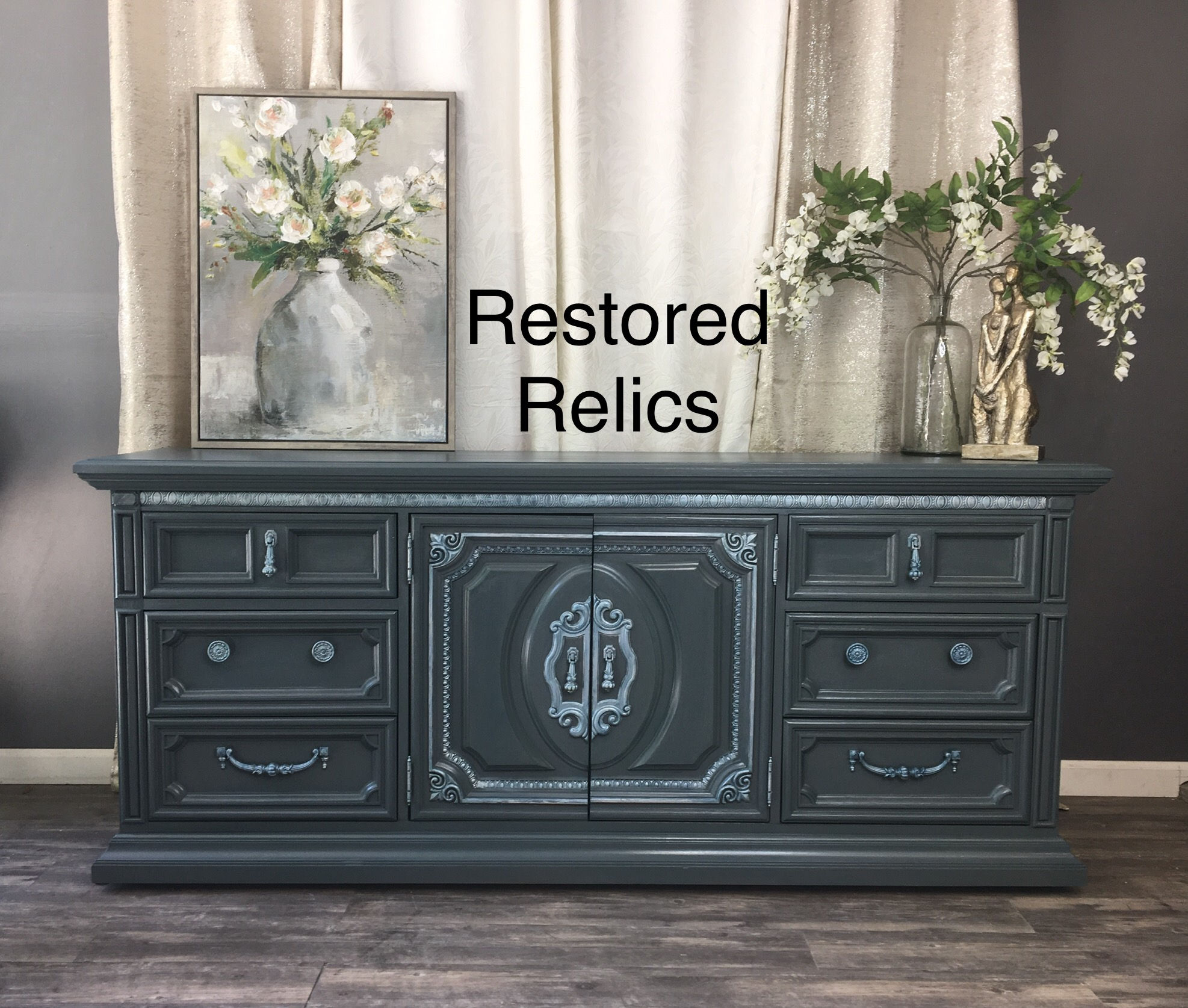 Long Vintage Dresser / Buffet 