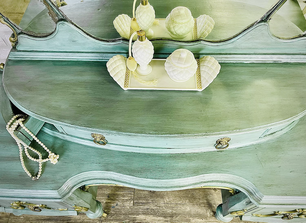 Thumbnail: Classic Sage” Vintage Vanity with mirror 
