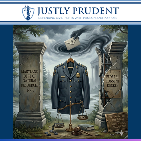 Justly Prudent files federal civil rights lawsuit against Maryland Department of Natural Resources for destroying career of agency's highest-ranking Black officer