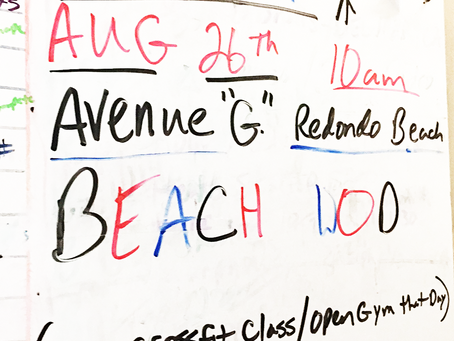 Beach wod on Saturday aug 26th at 10am. Fun time/potluck beach day after. No classes or open gym at