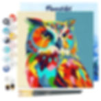 SFA094_Gufo_pop_art_astratto_figuredArt_dipingere_numeri_emporio_creativo_belle_arti_ogget