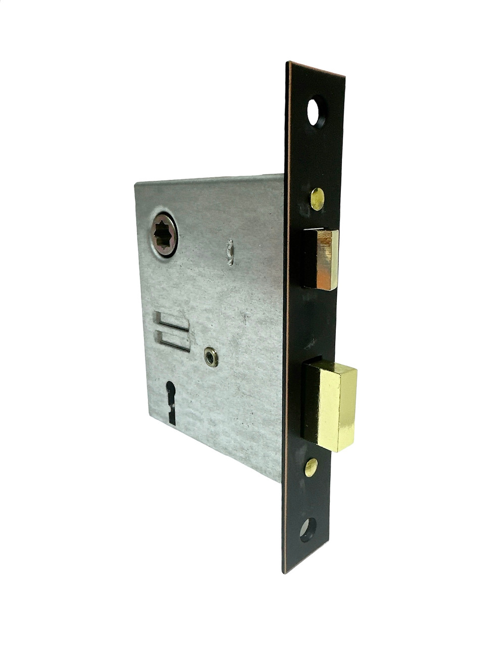 Thumbnail: DOOR MORTISE LOCK WITH GLASS DOOR KNOBS (US10B) 玻璃波插芯门锁 (镀油红古)