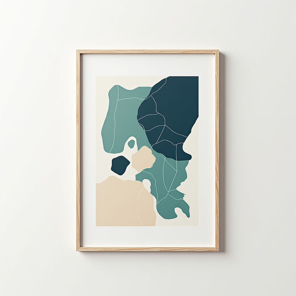 Abstract Map Print