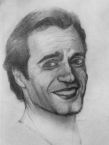 Pencil Sketch of Henry Cavil