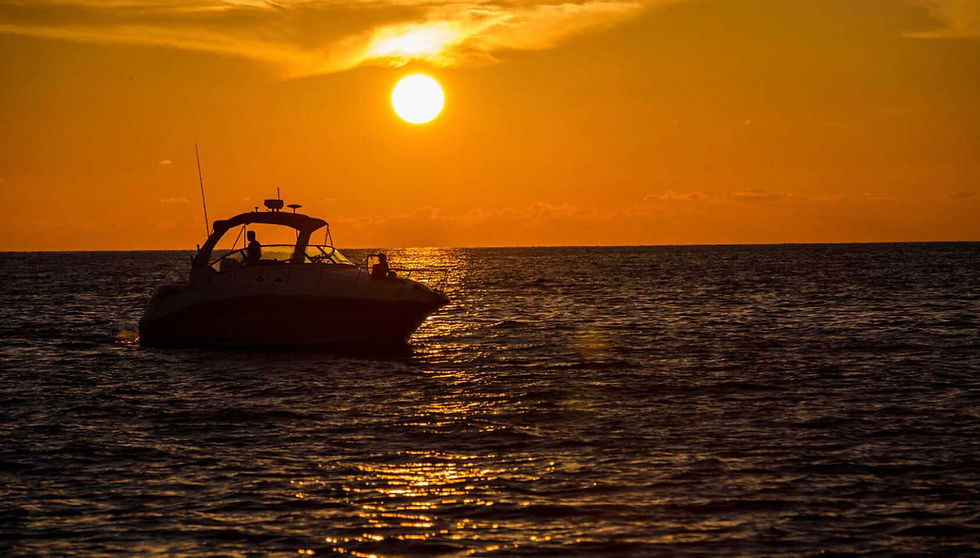 sunset cruise on private boat charter