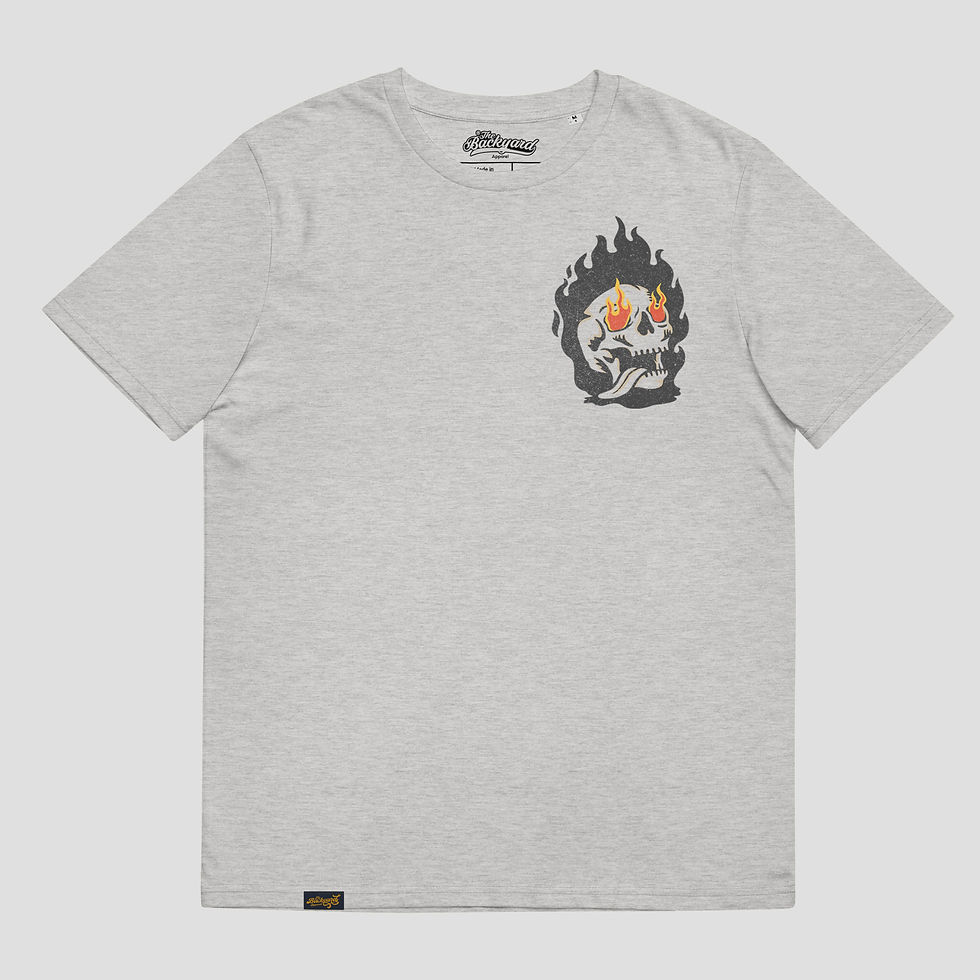 Miniatura: The Skull On Fire Organic Unisex Tee