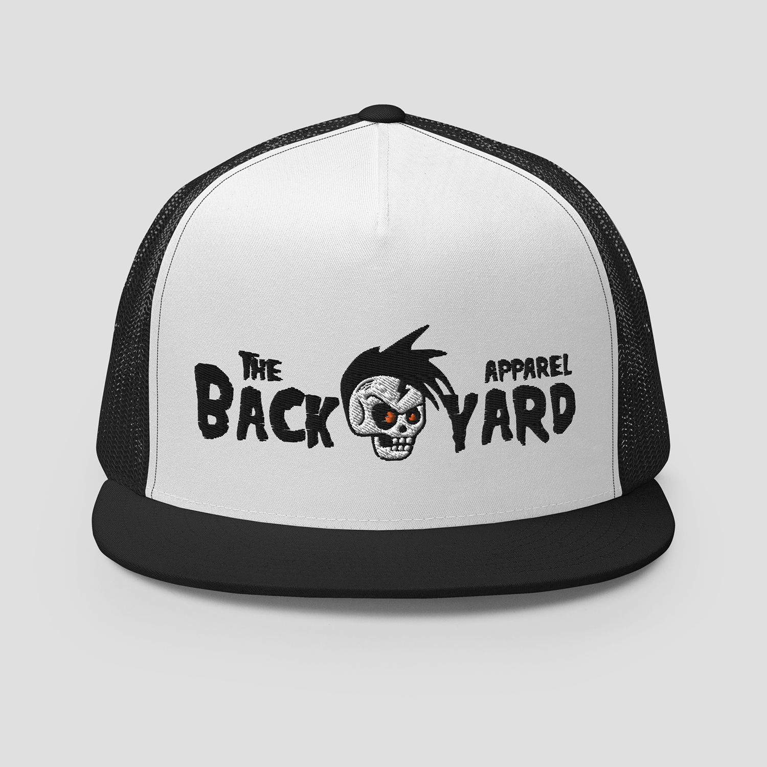 5 Panels Embroidered Midnight Canalla Dark Trucker Cap