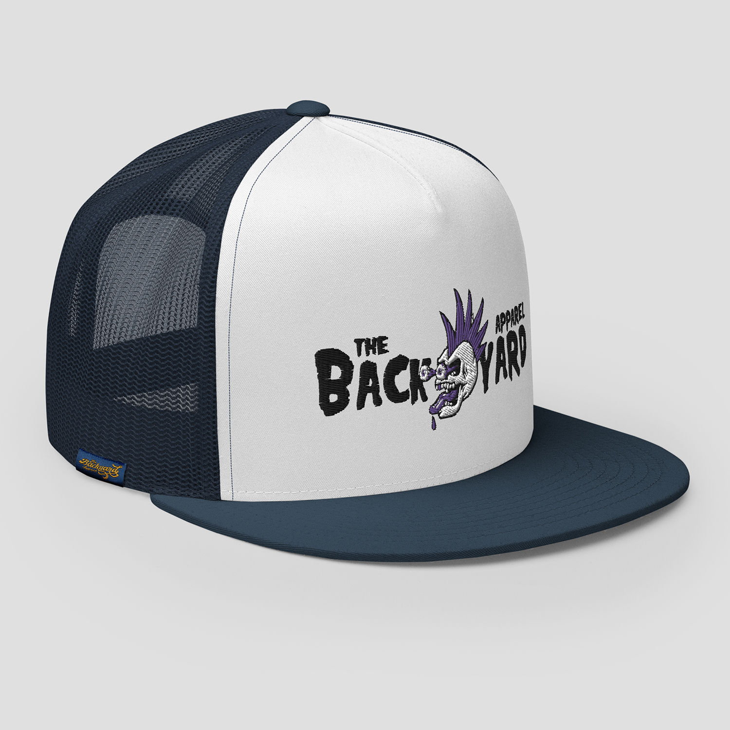 5 Panels Embroidered Midnight Canalla Punk Trucker Cap