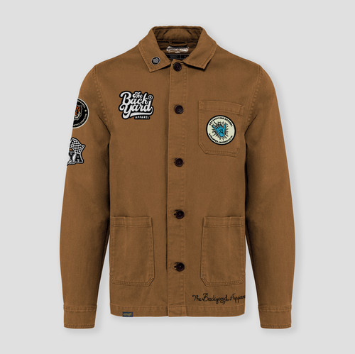 Patched & Embroidered Organic Worker Jacket | The Backyard