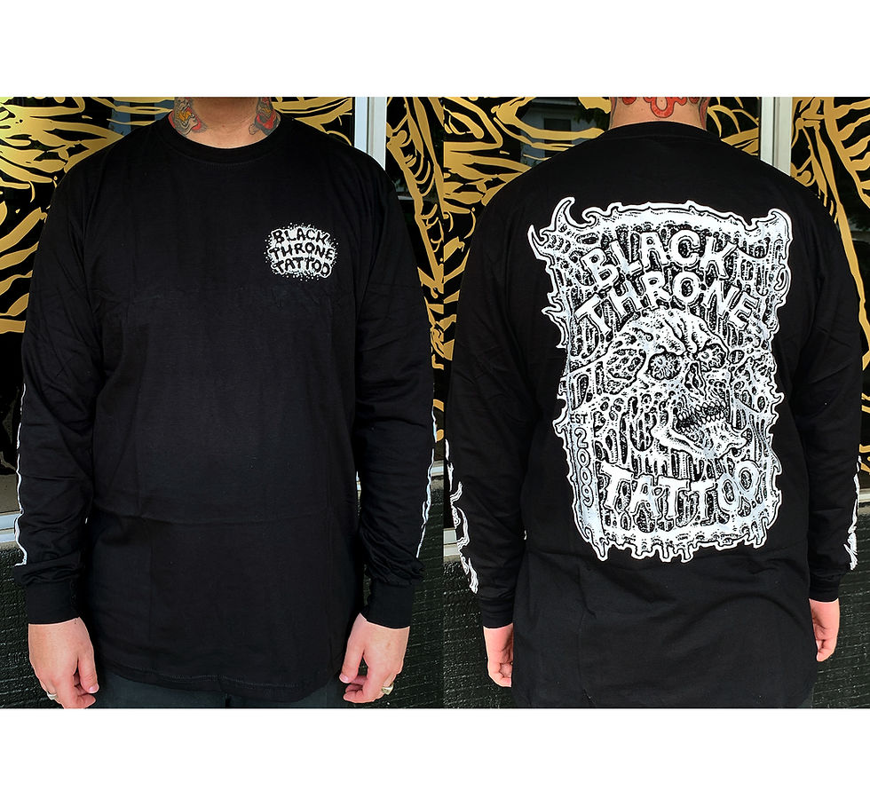 Thumbnail: BLACK THRONE TATTOO LONG SLEEVE TEE BY RACHI