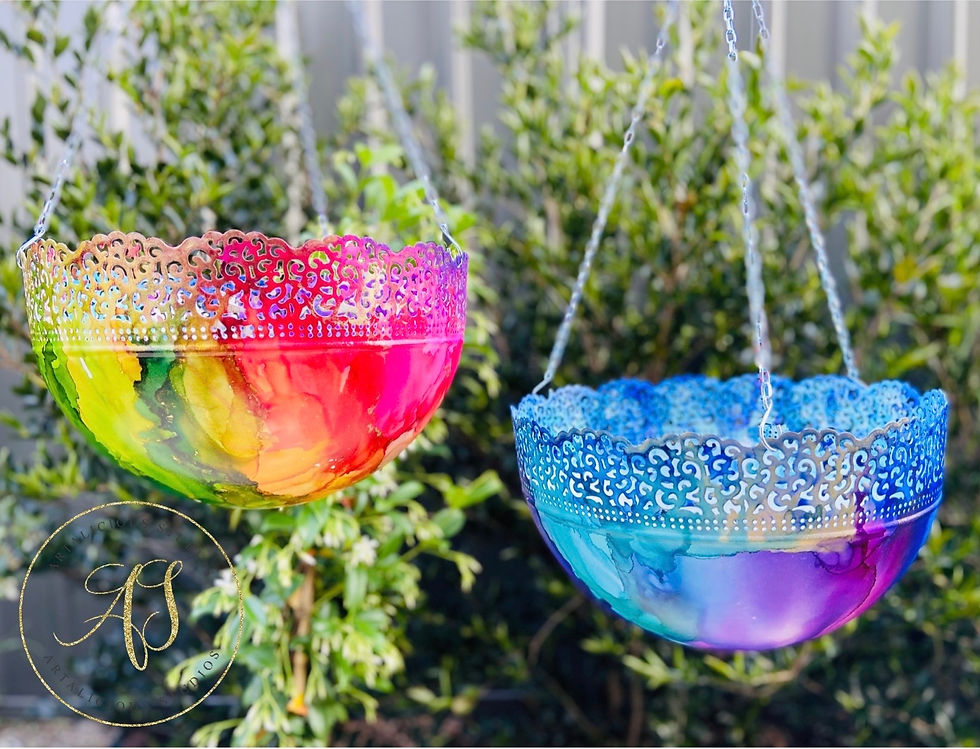 Thumbnail: Alcohol Inks Pots & Planters -Create & Sip