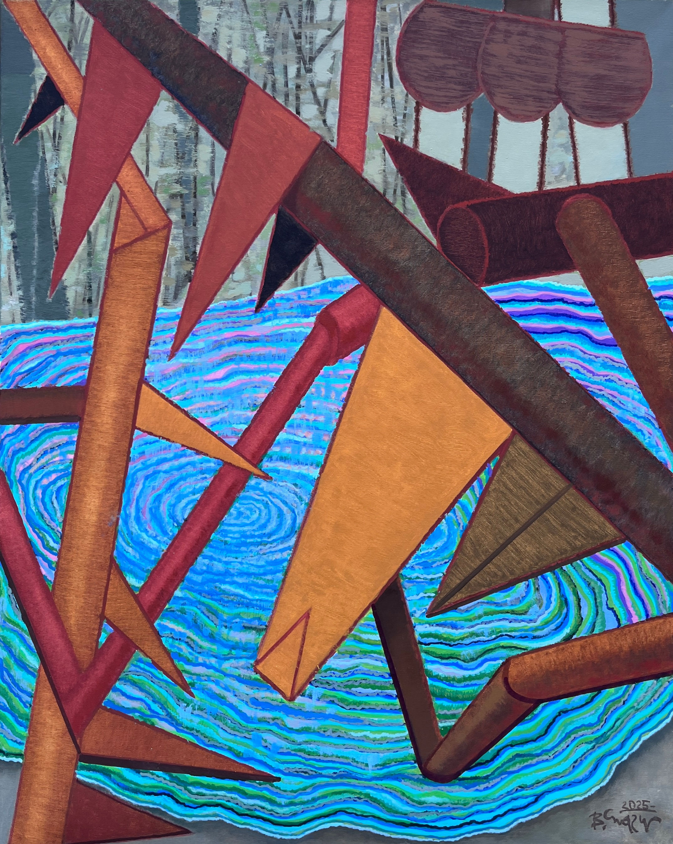 Bronius Gražys, Prie tvenkinio, 2025