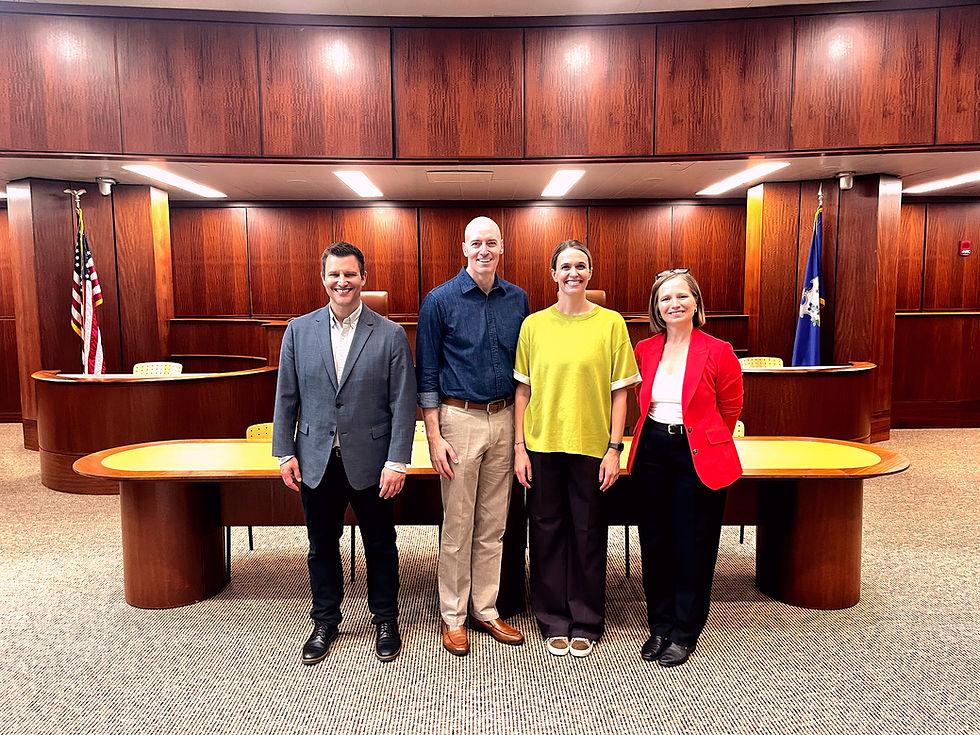 Vox Vera's New York City-based coaches presenting on courtroom presence, gravitas, and lawyering skills in a moot courtroom at Quinnipiac Law in September 2026
