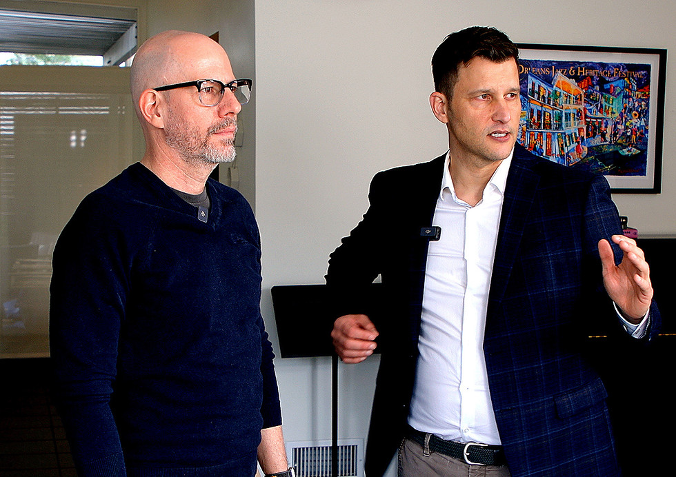 Paul Marchegiani coaching executive client on public speaking and executive presence