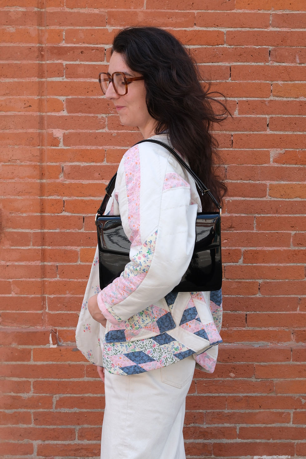 Miniature : Sac cuir vernis noir
