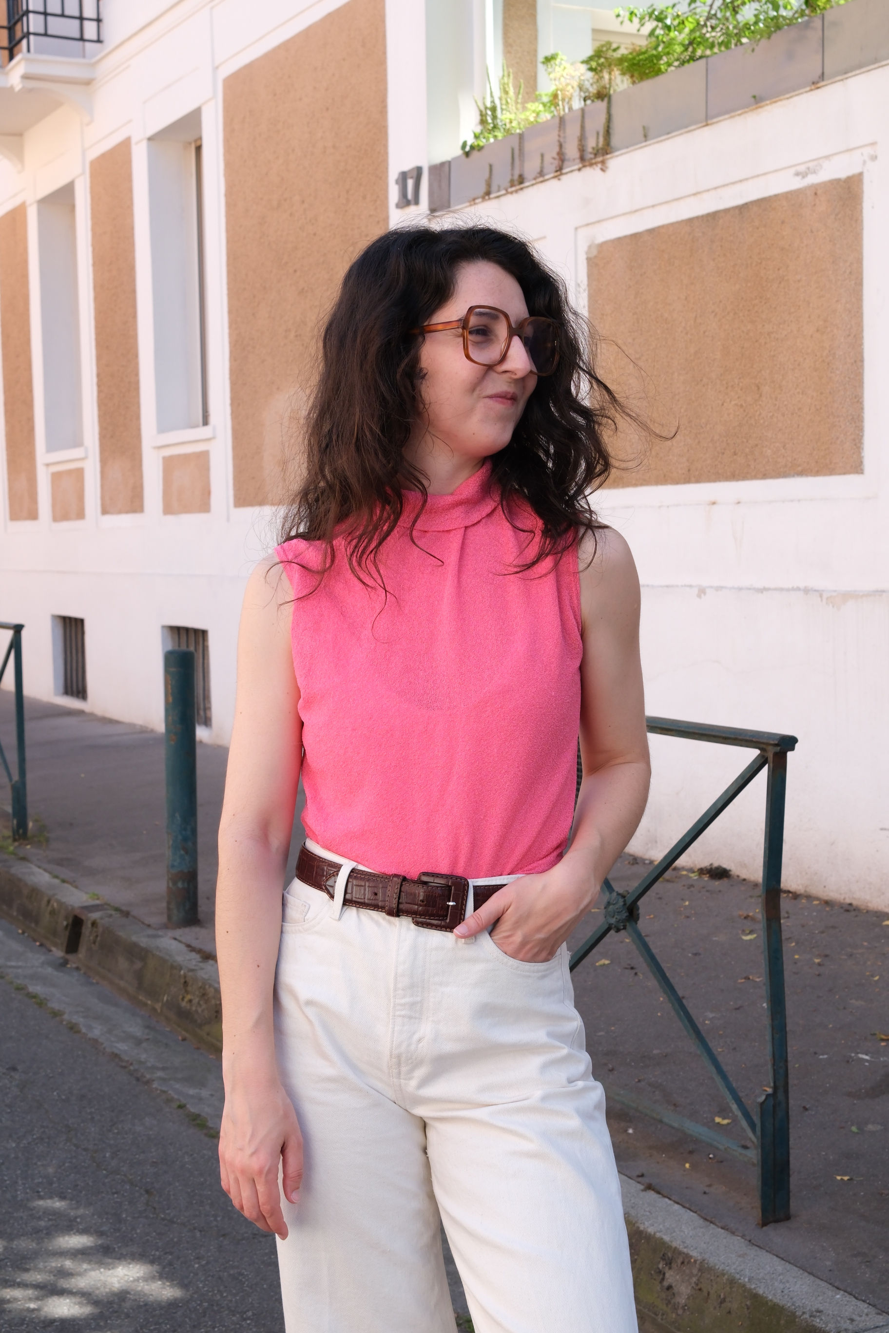 Tricot 70's col montant