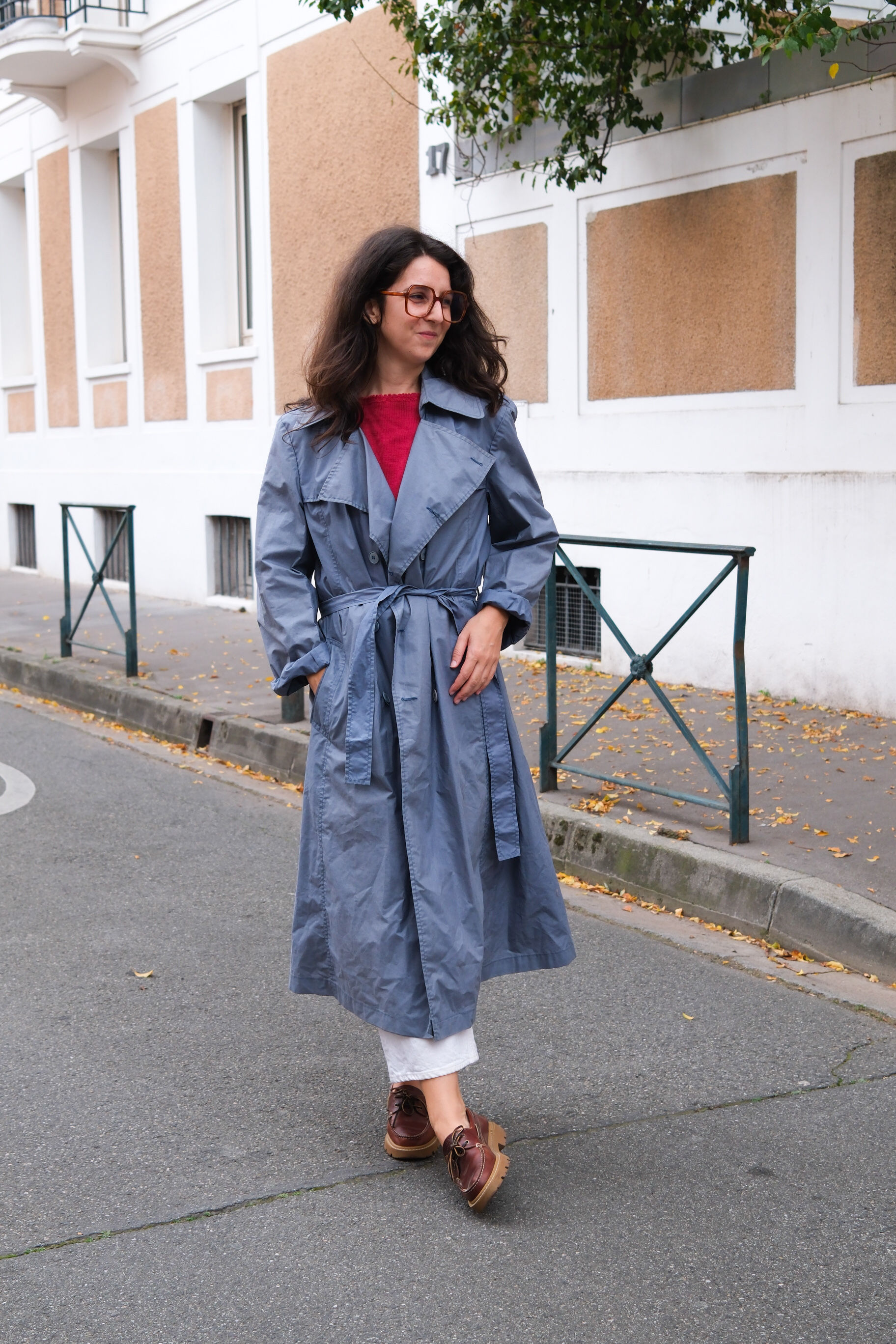 Trench bleu jean