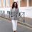 Miniature : Blazer pied de poule col noir