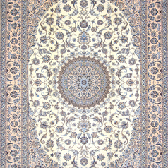 ナーイーン(ナイン)6La
メダリオン・コーナー文様絨毯約302x207㎝