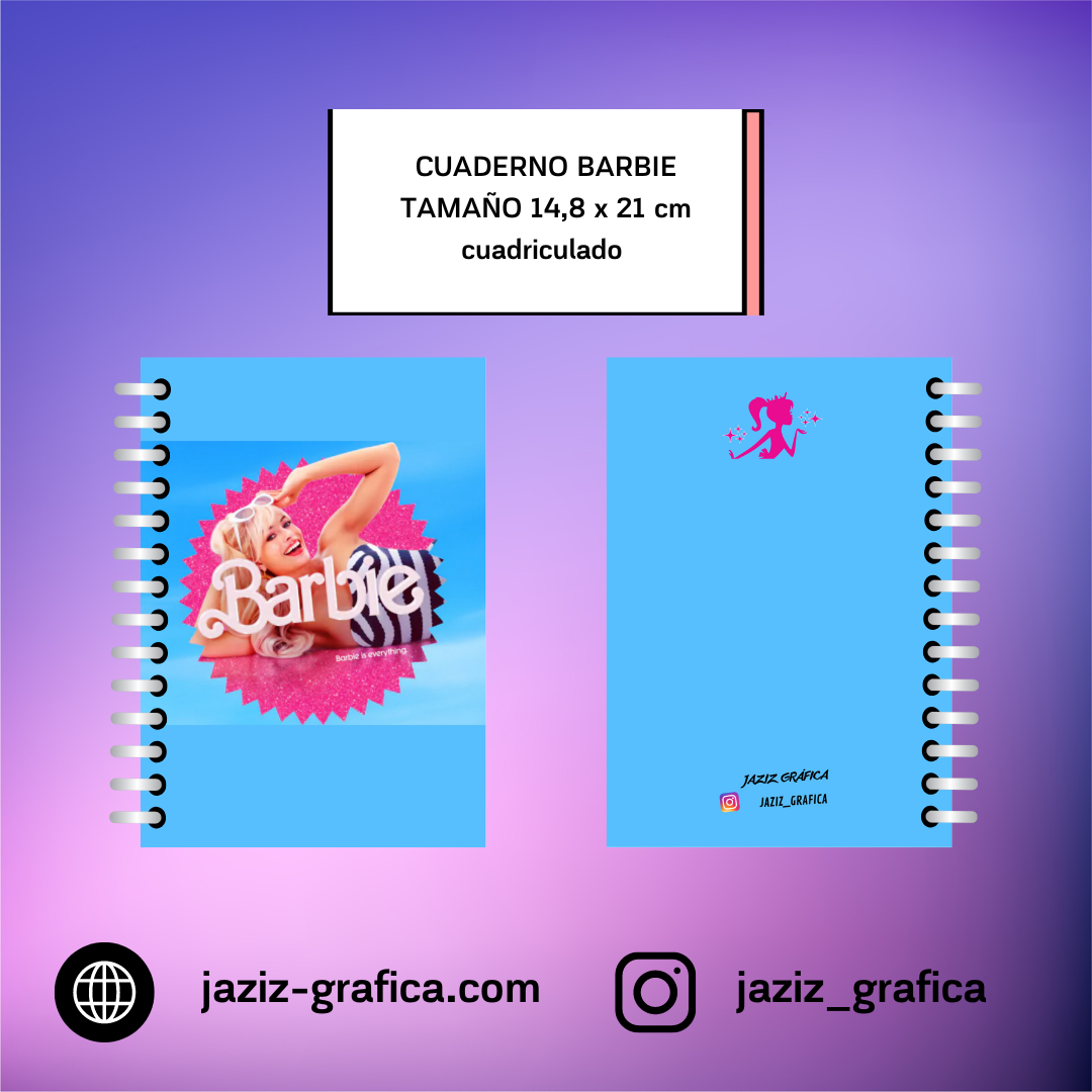 CUADERNO PERSONALIZADO HOJA CUADRICULADA