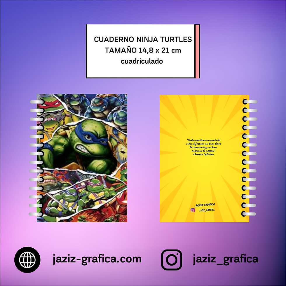 Miniatura: CUADERNO PERSONALIZADO HOJA CUADRICULADA