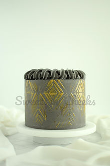 Sweets by Cheeks Banana Cake (Grey Gold Stencil) - Watermark