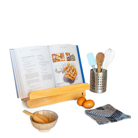 Soporte para libros en madera. Atril para libros