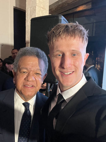 3-time (soon to be 4-time) president of the Dominican Republic, Leonel Fernandez with Austin Ambrozi at an event in Miami after the two spoke on stage together.