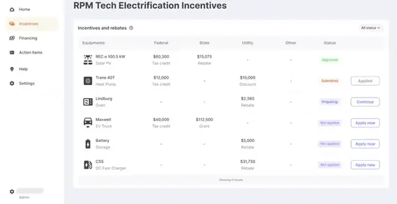 A screenshot of the UI that was built for Ampere by Austin Ambrozi's company, Autonomi.