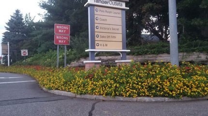 We are providing commercial landscaping services to Tanger Outlets