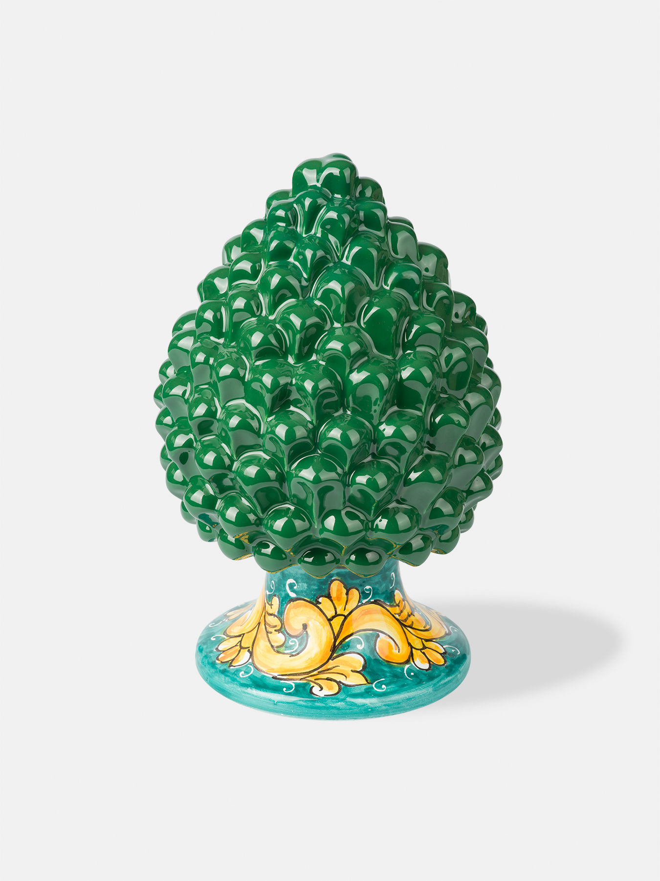 DECORATED GREEN PINE CONE