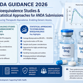 USFDA Guidance: Bioequivalence Studies With Pharmacokinetic Endpoints for Drugs Submitted Under an ANDA & Statistical Approaches to Establishing Bioequivalence