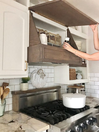 DIY Hood Fan Cover With Storage