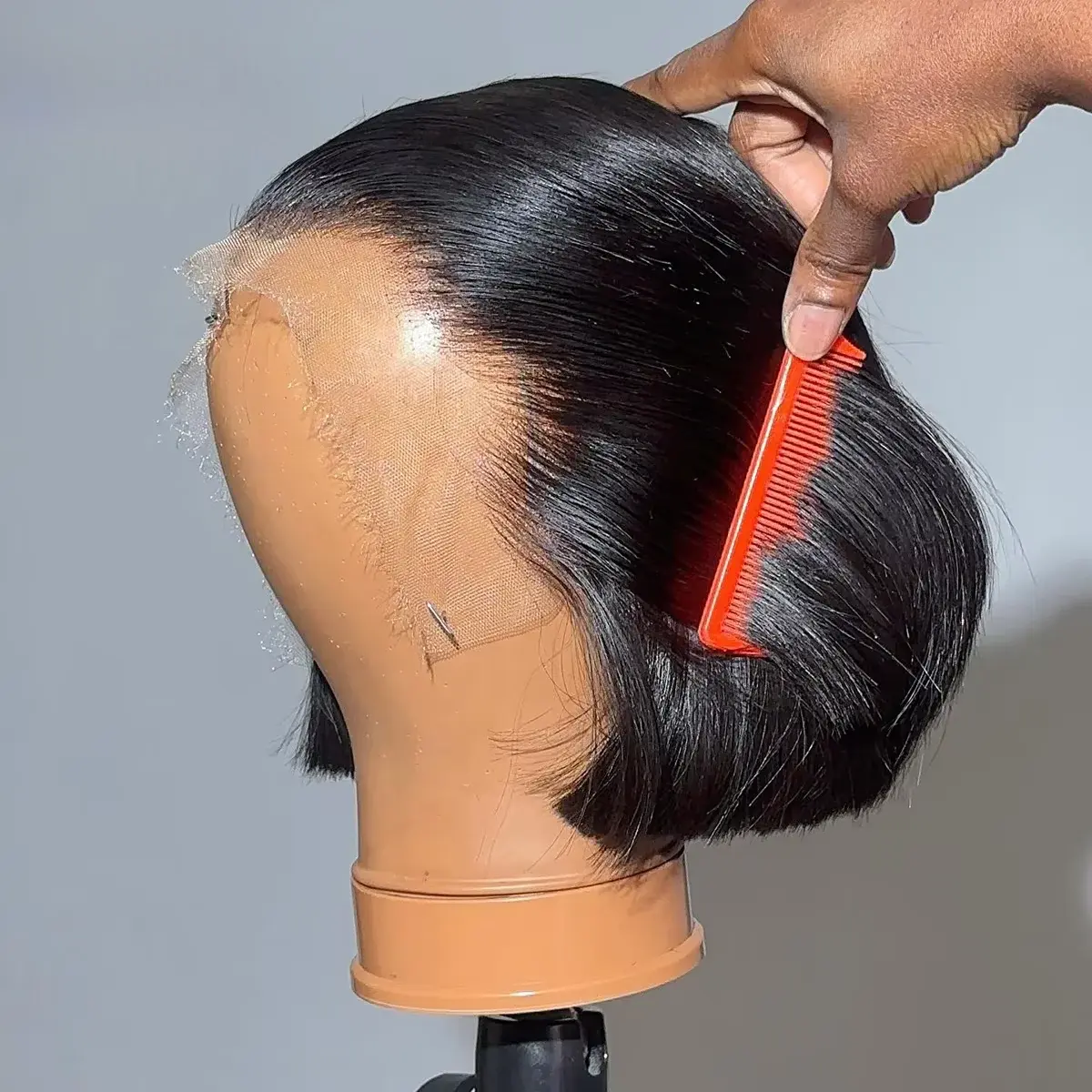 Bob Wig Human Hair 200% Density 13x4 HD Lace Frontal Short Straight Lace Front
