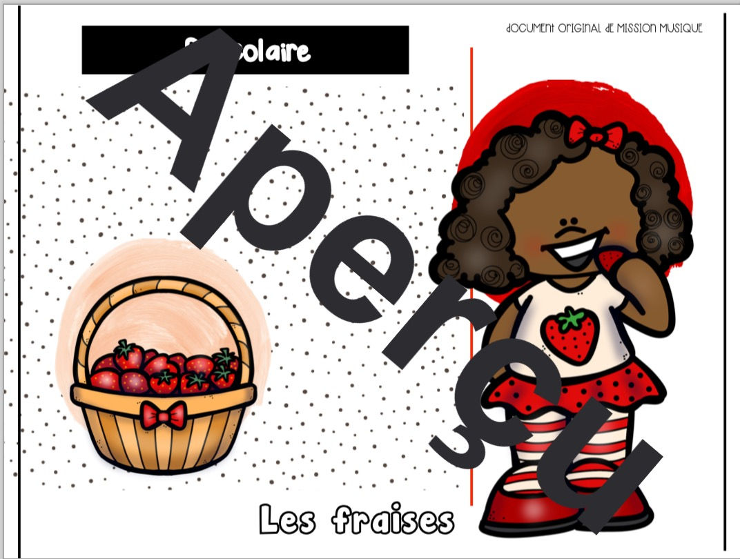 Les fraises - Préscolaire