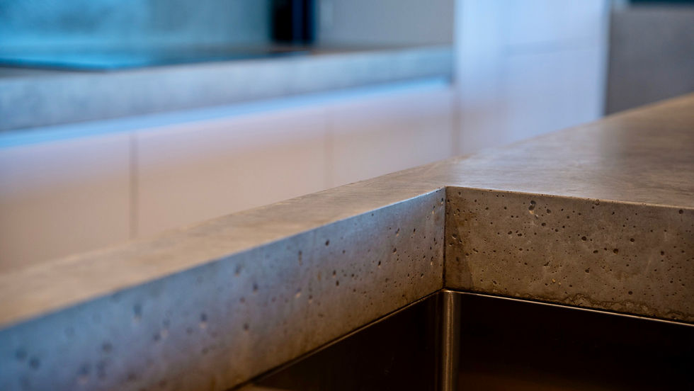 Concrete kitchen island benchtop